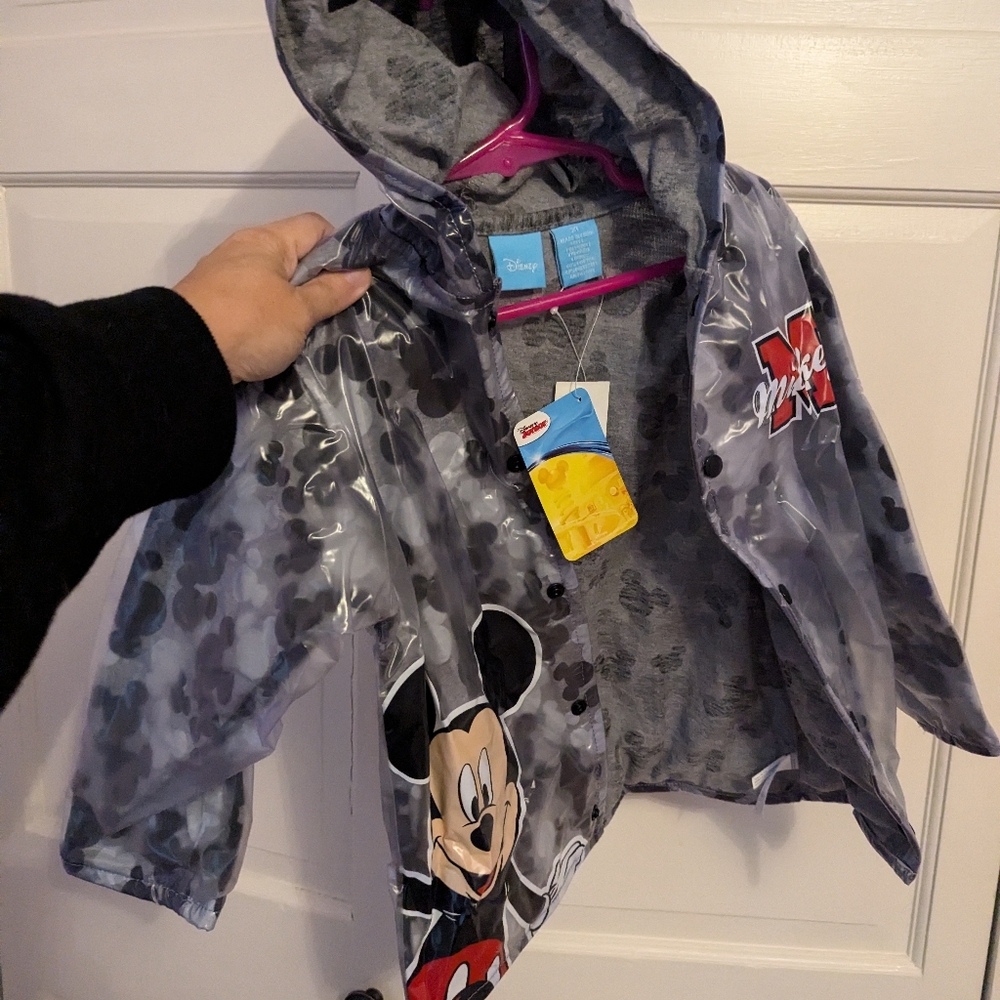 Disney Mickey Mouse Vinyl Rainjacket NWT - Picture 5 of 9